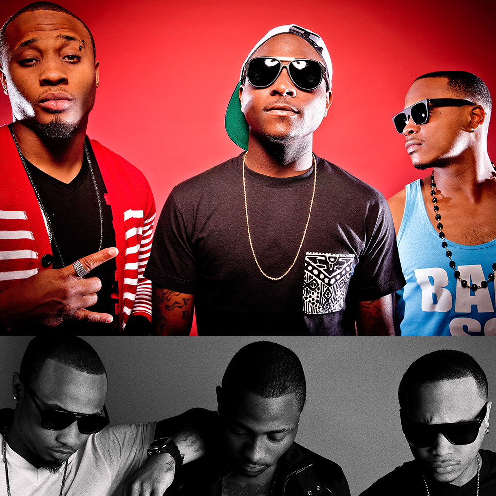 A black and white photo of a group of men wearing sunglasses. A black and white photo of a group of men wearing sunglasses.