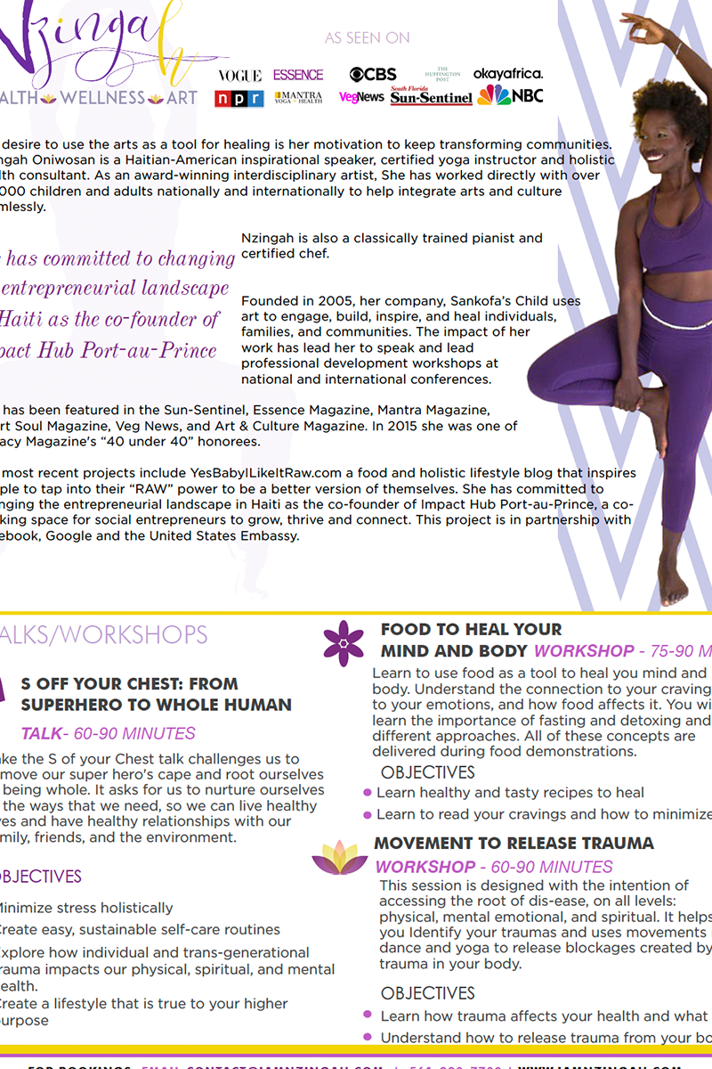 A flyer for a yoga workshop. A flyer for a yoga workshop.