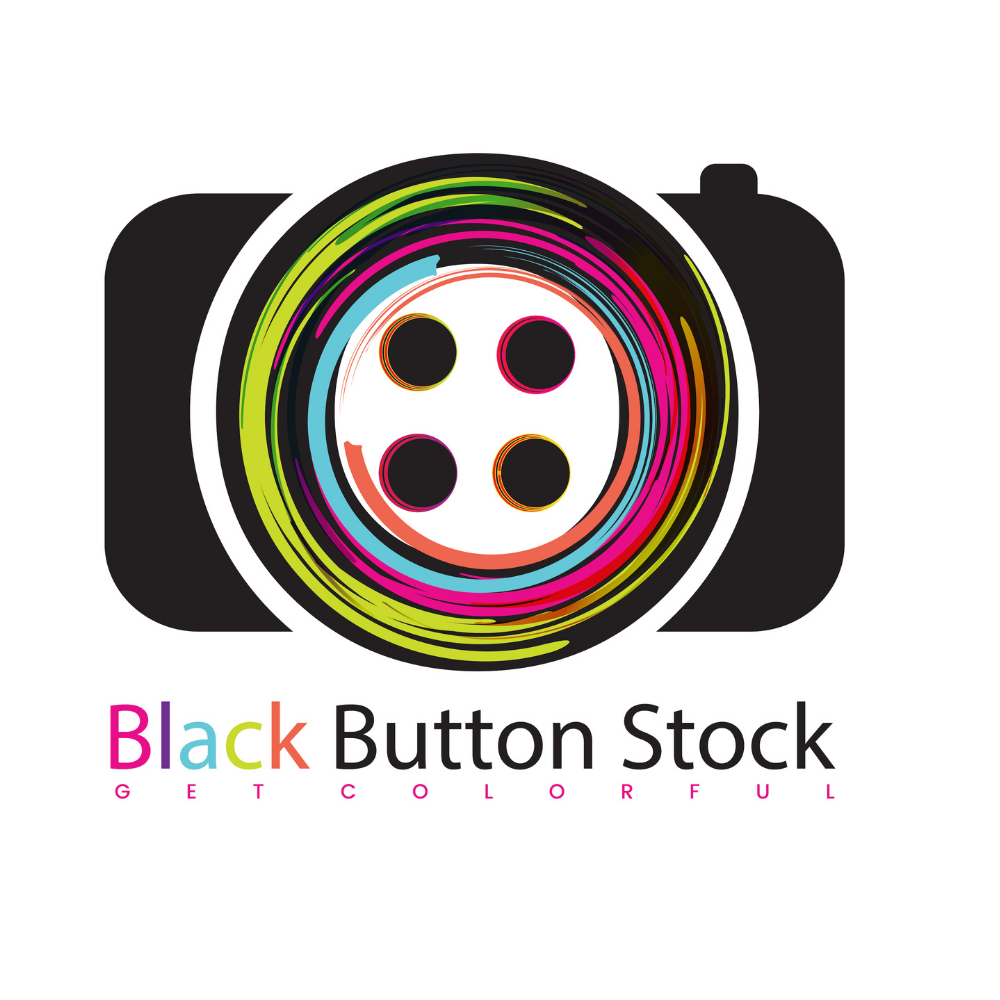 Black button stock logo.